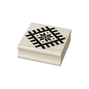 Traditional Latvian Baltic Nordic Star Sign Rubber Stamp