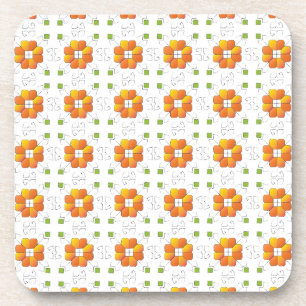 Traditional Latvian SUN sign geometric design IX Coaster