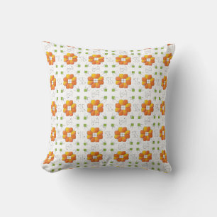 Traditional Latvian SUN sign geometric design IX Cushion
