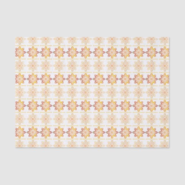 Traditional Latvian SUN sign geometric design VIII Tissue Paper (Front)