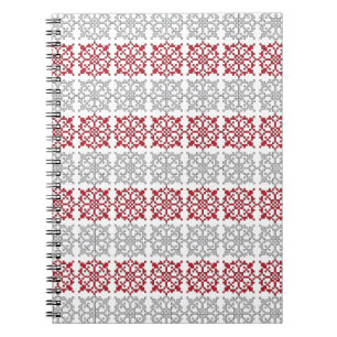 Traditional Latvian SUN sign geometric pattern I Spiral Notebook