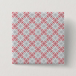 Traditional Latvian SUN sign geometric pattern III 15 Cm Square Badge