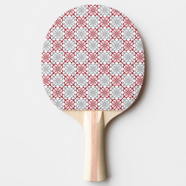 Traditional Latvian SUN sign geometric pattern III Ping Pong Paddle (Front)