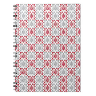 Traditional Latvian SUN sign geometric pattern III Spiral Notebook
