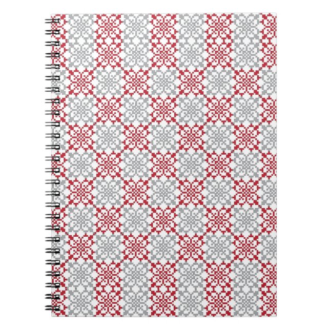Traditional Latvian SUN sign geometric pattern III Spiral Notebook (Front)