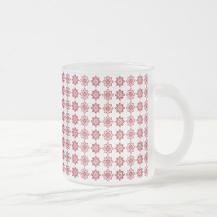 Traditional Latvian SUN sign geometric pattern IV Frosted Glass Coffee Mug