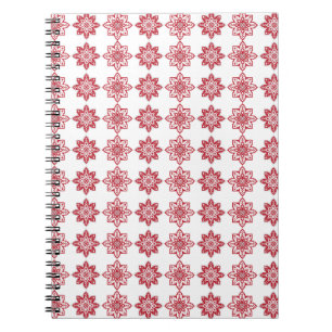 Traditional Latvian SUN sign geometric pattern IV Spiral Notebook