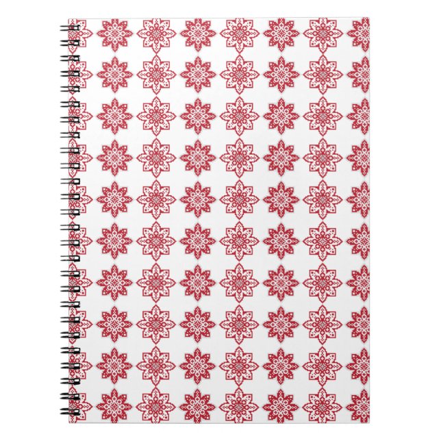 Traditional Latvian SUN sign geometric pattern IV Spiral Notebook (Front)