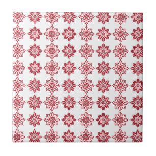 Traditional Latvian SUN sign geometric pattern IV Tile