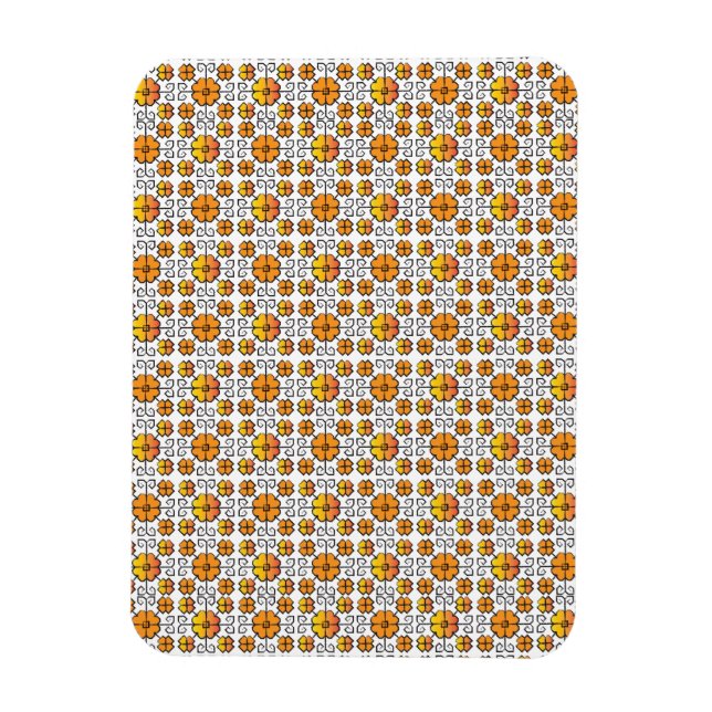 Traditional Latvian SUN sign geometric pattern V Magnet (Vertical)