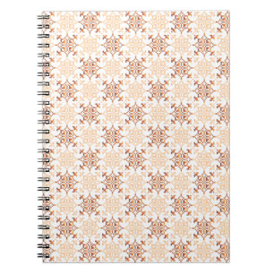 Traditional Latvian SUN sign geometric pattern VII Spiral Notebook