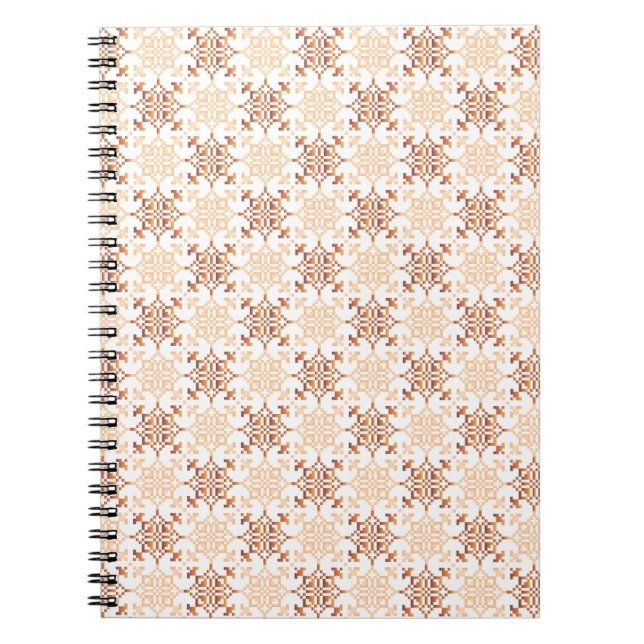 Traditional Latvian SUN sign geometric pattern VII Spiral Notebook (Front)