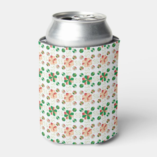 Traditional Latvian SUN sign geometric pattern X Can Cooler (Can Front)