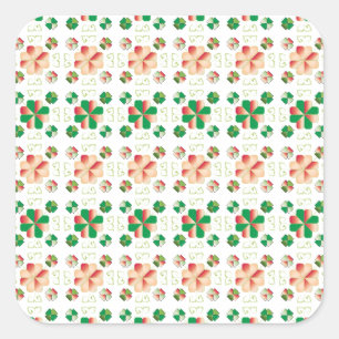 Traditional Latvian SUN sign geometric pattern X Square Sticker