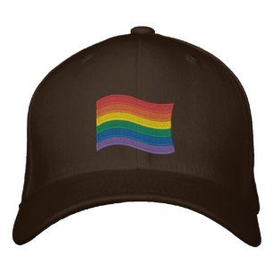 Traditional LGBTQ+ Pride Flag Embroidered Baseball Embroidered Hat