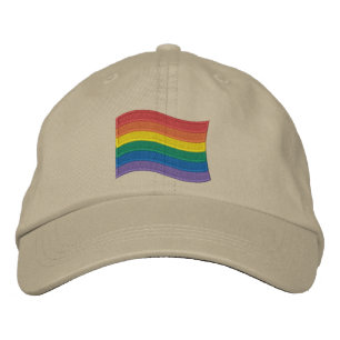 Traditional LGBTQ+ Pride Flag Embroidered Baseball Hat