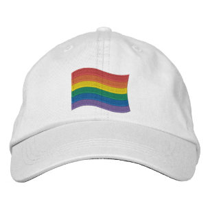 Traditional LGBTQ+ Pride Flag Embroidered Baseball Hat