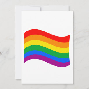 Traditional LGBTQ+ Pride Flag Wavy Holiday Card