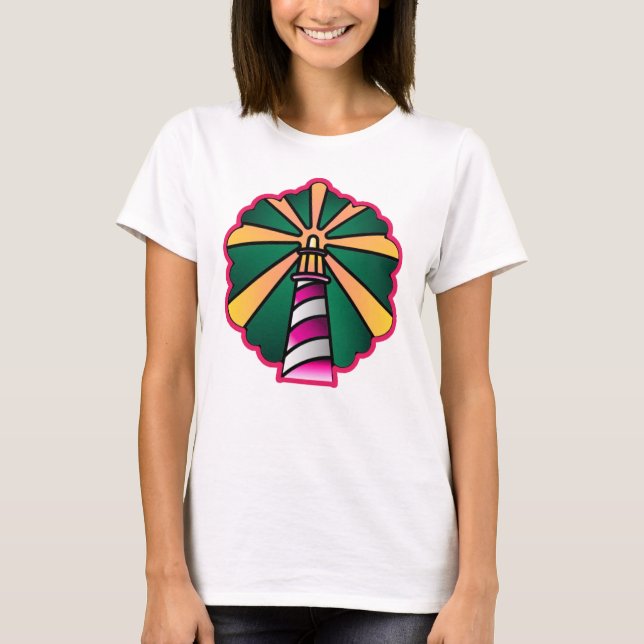 Traditional Lighthouse Illustration T-Shirt (Front)