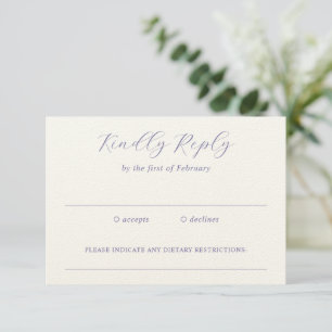 Traditional Lilac Elegant Wedding RSVP Card