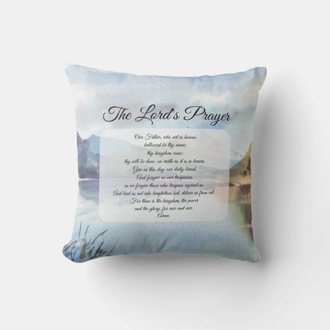 Traditional Lord's Prayer Cushion (Front)