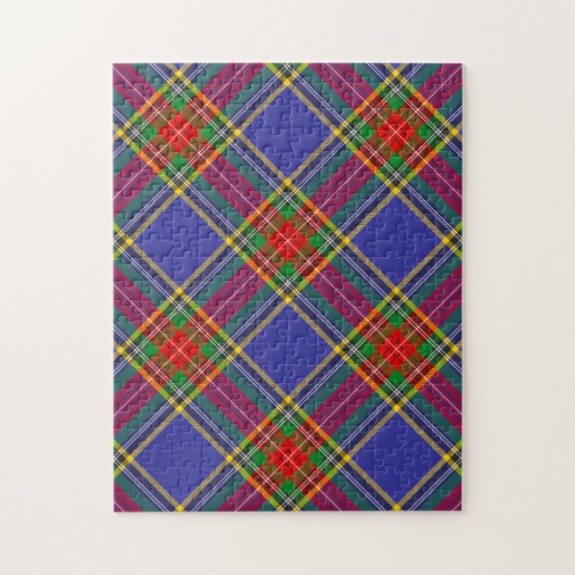 Traditional Macbeth Clan Tartan Scottish Jigsaw Puzzle (Vertical)