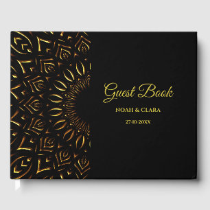 Traditional mandala classic elegant luxury art dec guest book