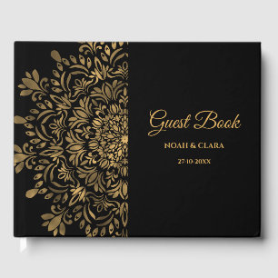 Traditional mandala classic elegant luxury art dec guest book