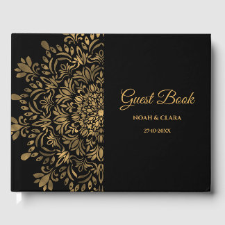 Traditional mandala classic elegant luxury art dec guest book