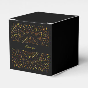 Traditional mandala classic elegant luxury wedding favour box