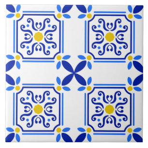 Traditional Mediterranean Portuguese Azulejo Tile