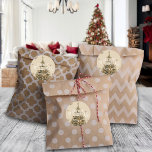 Traditional Merry Christmas Antique Gold Custom Classic Round Sticker<br><div class="desc">It's a Season of Greetings and Love Sharing. This Christmas Round Sticker,  editable with Family Name,  adds a touch of classic and tradition to your Christmas Bakes packagings,  gifts wrapping or envelopes.</div>