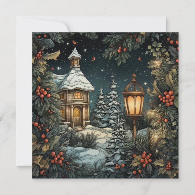 Traditional Merry Christmas Card (Front)