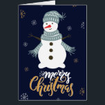 Traditional "Merry Christmas"  Snowman  Christmas<br><div class="desc">A Simple design with a beautiful message, this Christmas card features a cute snowman on the front. Keep the sentiment inside or customise it. PLEASE NOTE: DESIGNS: If you see a design you like, but it is not on a product you want, please contact me via the “ask this designer”...</div>