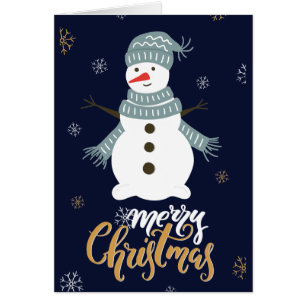 Traditional "Merry Christmas" Snowman Christmas