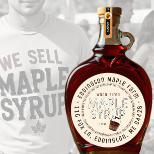 Traditional Method Bucket and Tap Maple Syrup  Classic Round Sticker