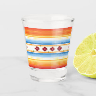 Traditional Mexican Serape Blanket Shot Glass