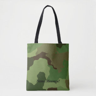 Traditional military camouflage tote bag