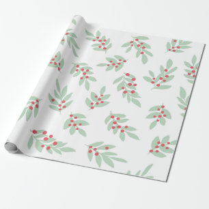 Traditional Mint Christmas Pattern Wrapping Paper