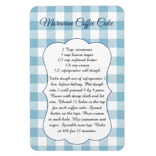 Traditional Moravian Coffee Cake Recipe Kitchen Magnet