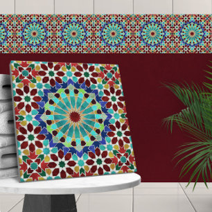 Traditional Moroccan Colorful Mosaic  Tile
