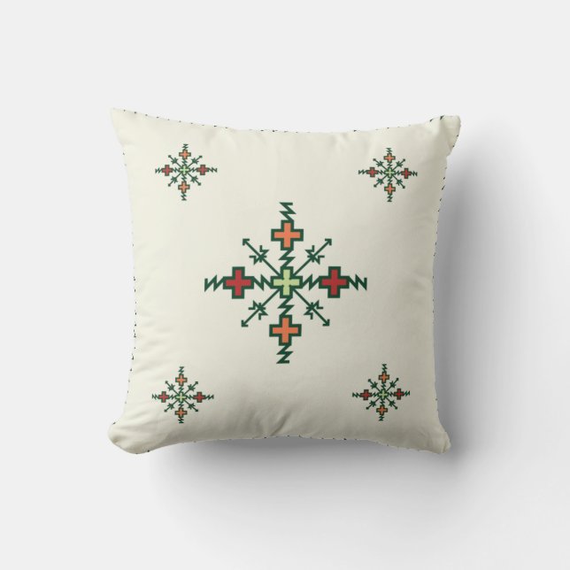 Traditional Moroccan Embroidery | Fassi Embroidery Cushion (Front)