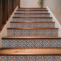 Traditional Moroccan Mosaic Blue & Terracotta
