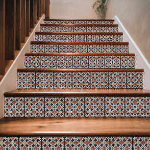 Traditional Moroccan Mosaic Blue & Terracotta Tile