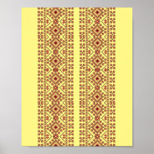 Traditional Motif, Romanian Traditional Motif T-S Poster