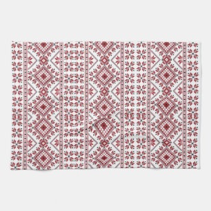 Traditional Motif, Romanian Traditional Motif  T-S Tea Towel