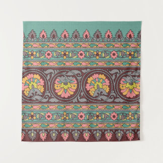 Traditional Mughal Border Designart,pattern,geomet Tapestry