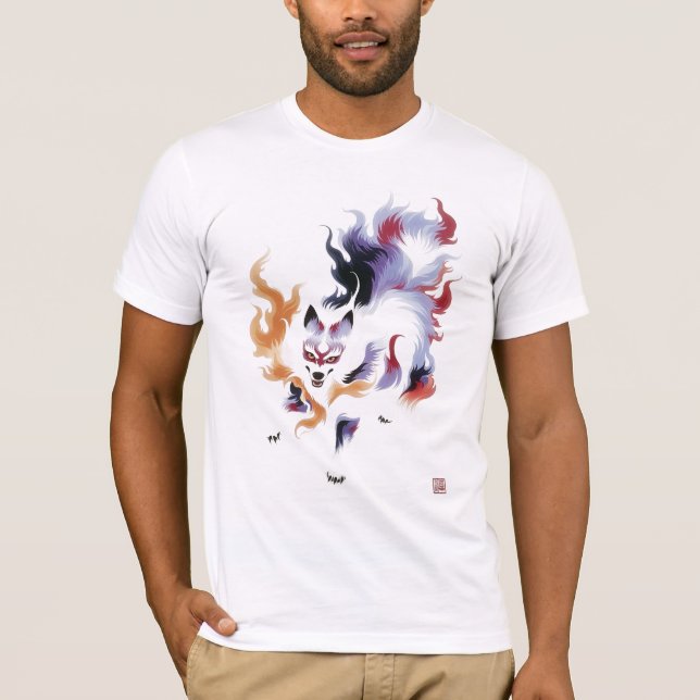 Traditional Mythical Kitsune T-Shirt (Front)