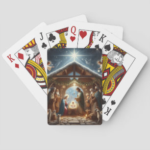 Traditional Nativity Scene Playing Cards