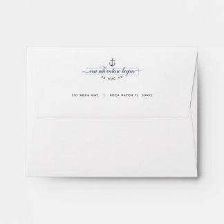 Traditional #Nautical #Wedding RSVP | #Florida Envelope